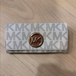 Michael Kors Beige Monogram Wallet